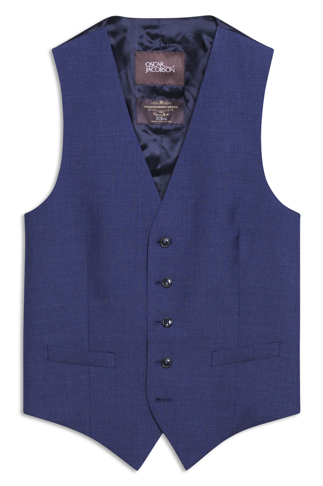 Regular Fit Microstructure Waistcoat