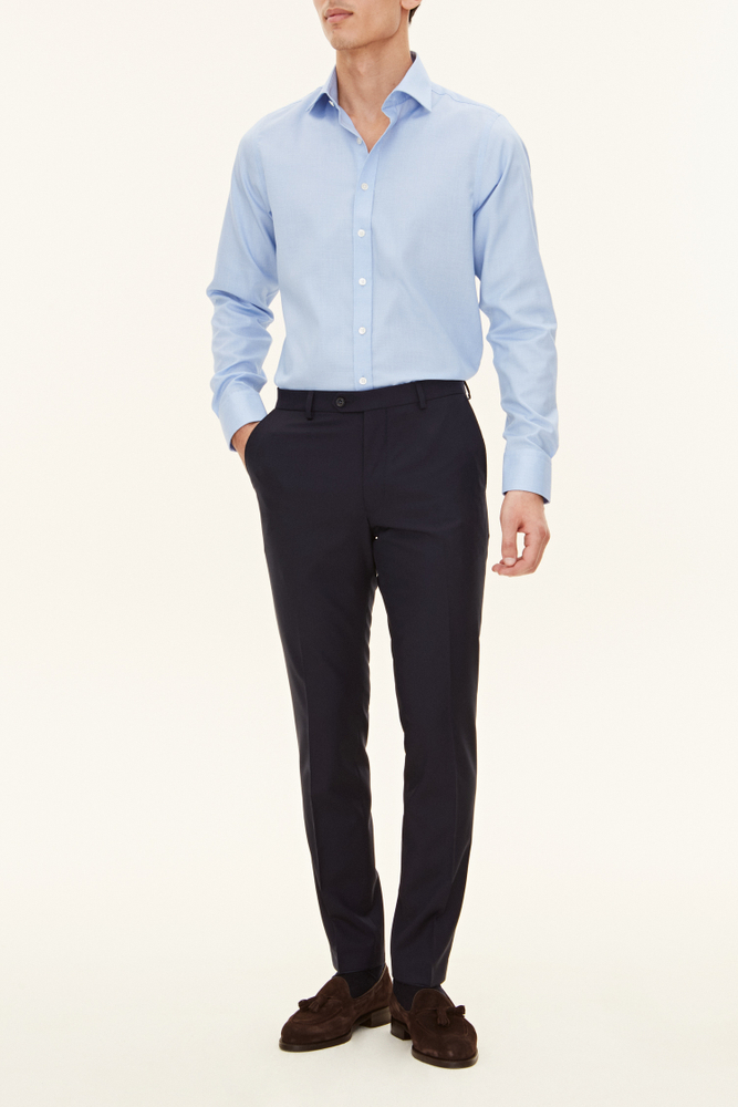 Slim Fit Microstructure Trousers