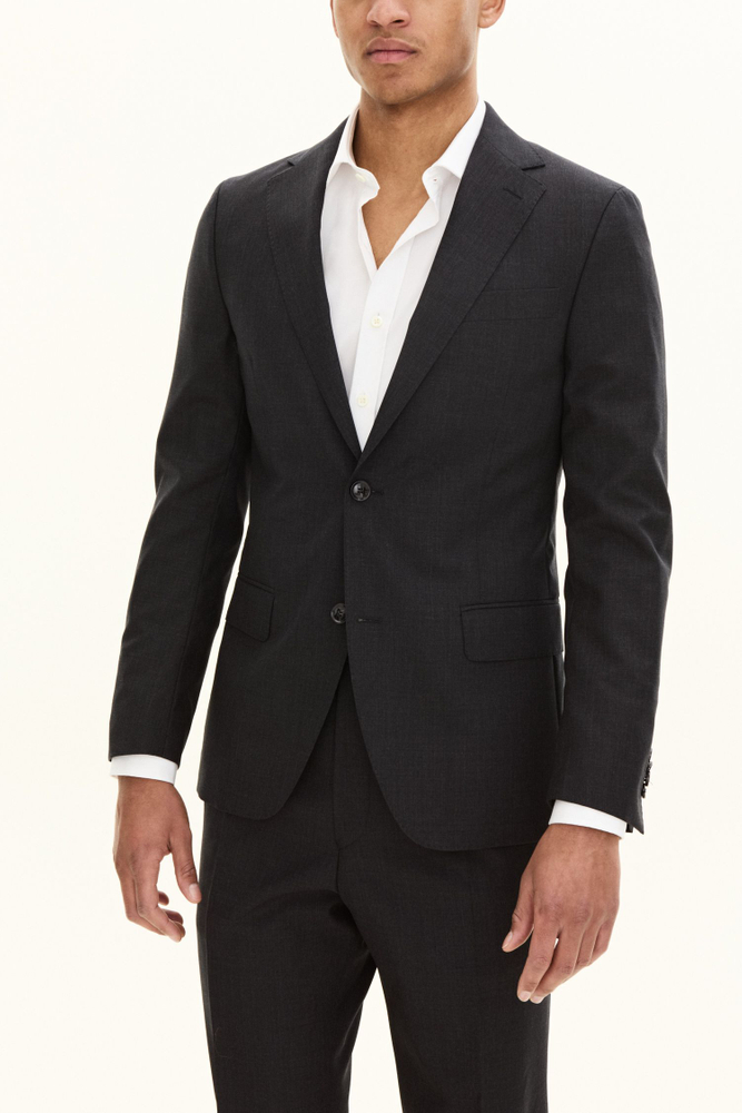 Slim Fit Microstructure Blazer