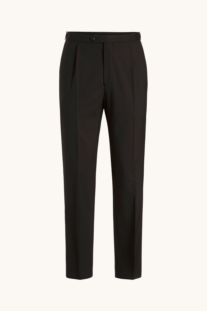 Regular Fit High Waist Microstructure Trousers
