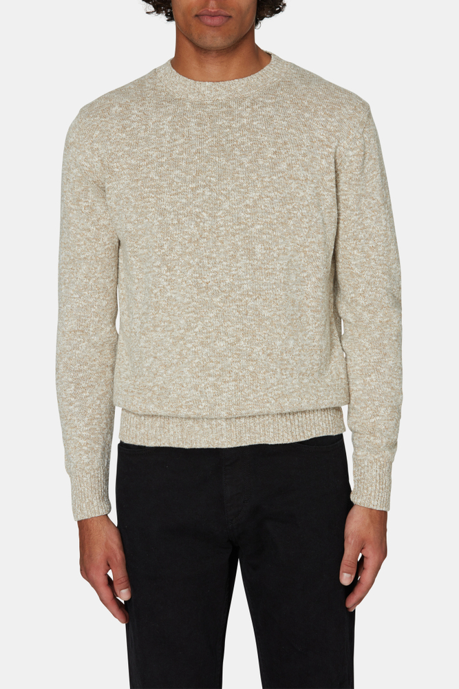 Regular Fit Rundhalsad Tröja Melerad