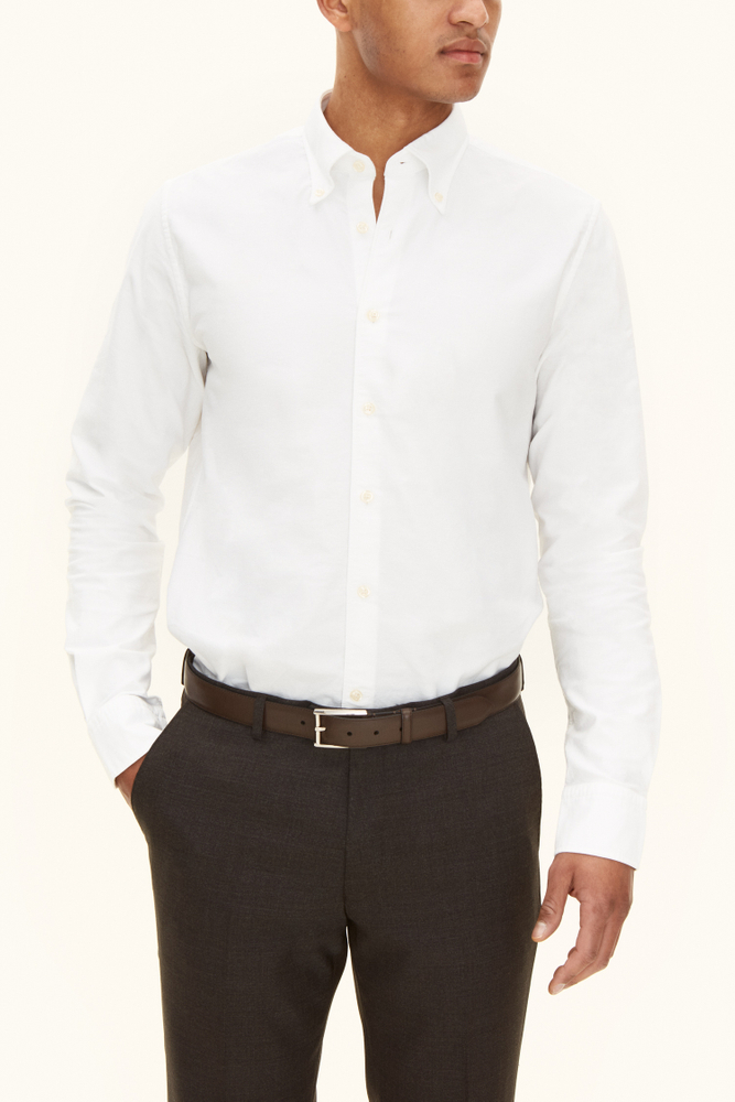 Slim Fit Button Down Oxfordskjorte