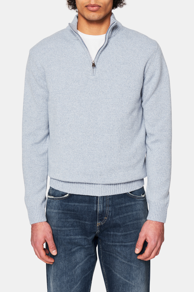 Regular Fit Half Zip Melerad Tröja