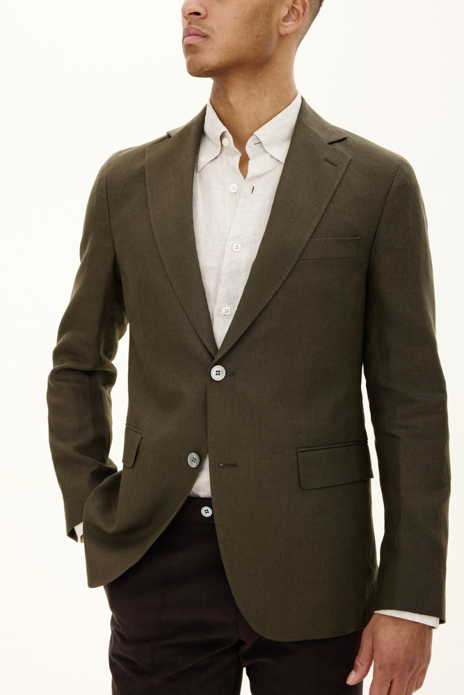 Regular Fit Linen Blazer
