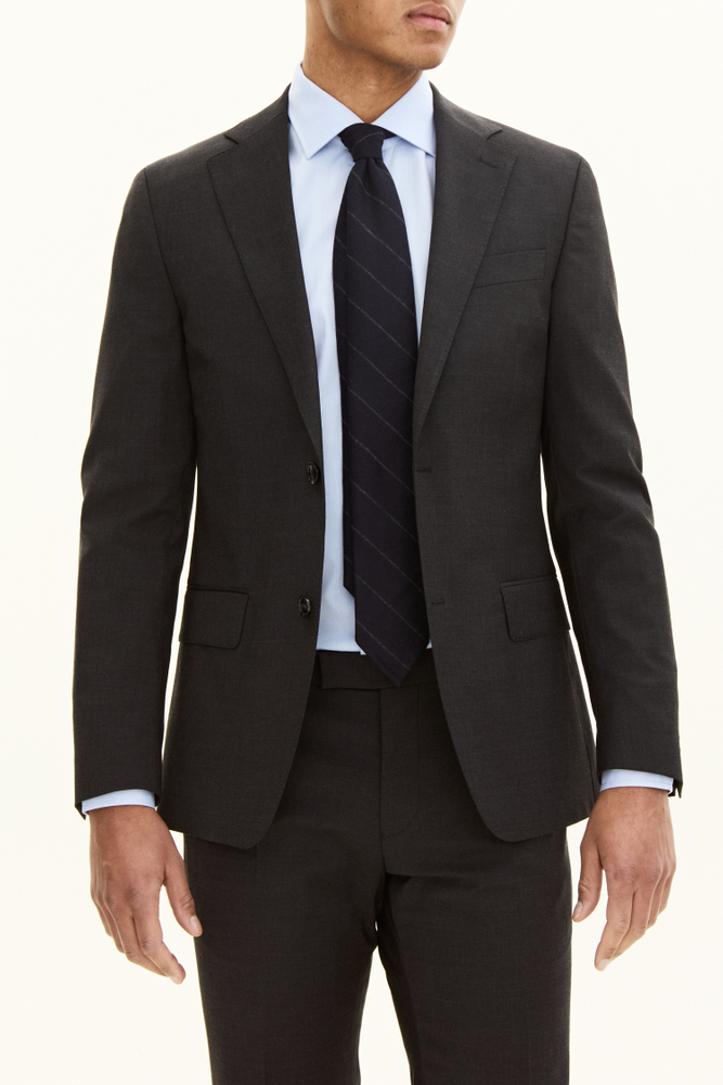 Slim Fit Microstructure Blazer