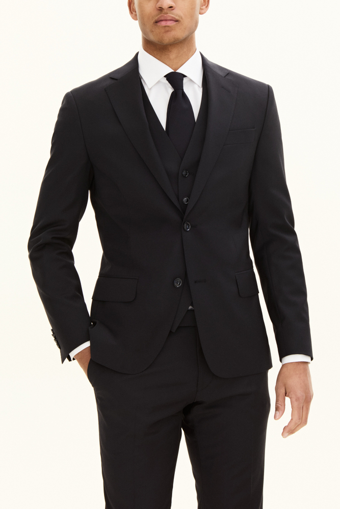 Slim Fit Microstructure Blazer