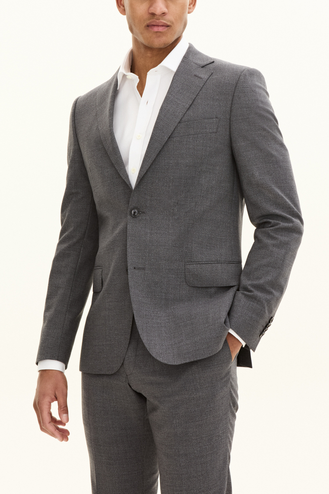 Slim Fit Microstructure Blazer