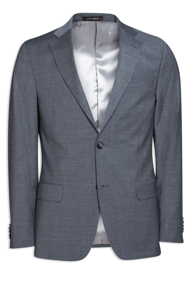 Slim Fit Microstructure Blazer