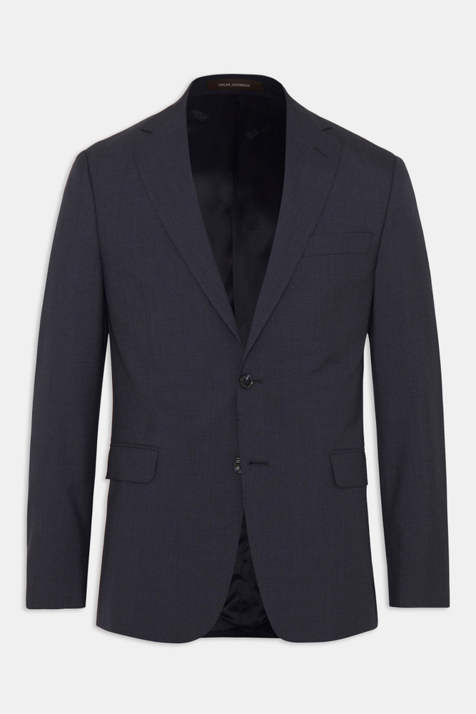 Regular Fit Microstructure Blazer