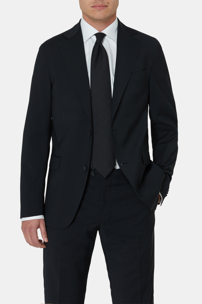 Slim Fit Microstructure Blazer
