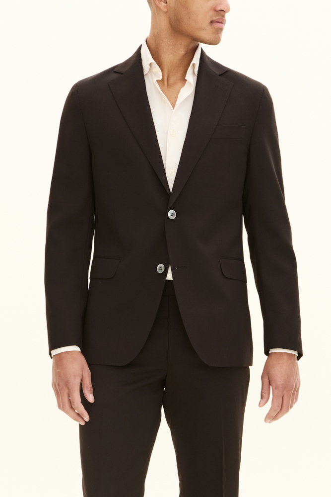 Regular Fit Microstructure Blazer