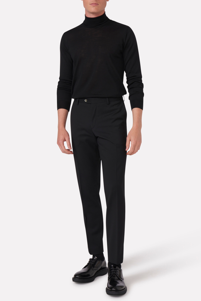 Regular Fit Tropical Wool Trousers