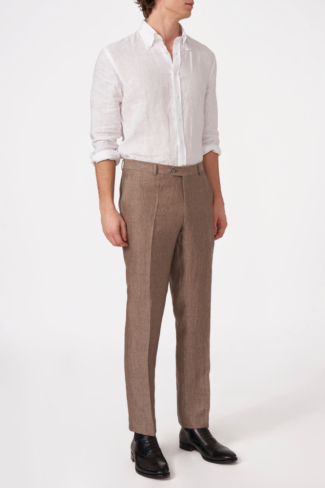 Slim Fit Linen Trousers