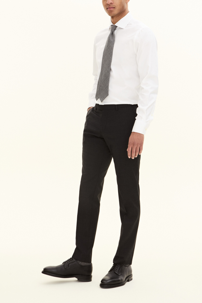 Regular Fit Microstructure Trousers