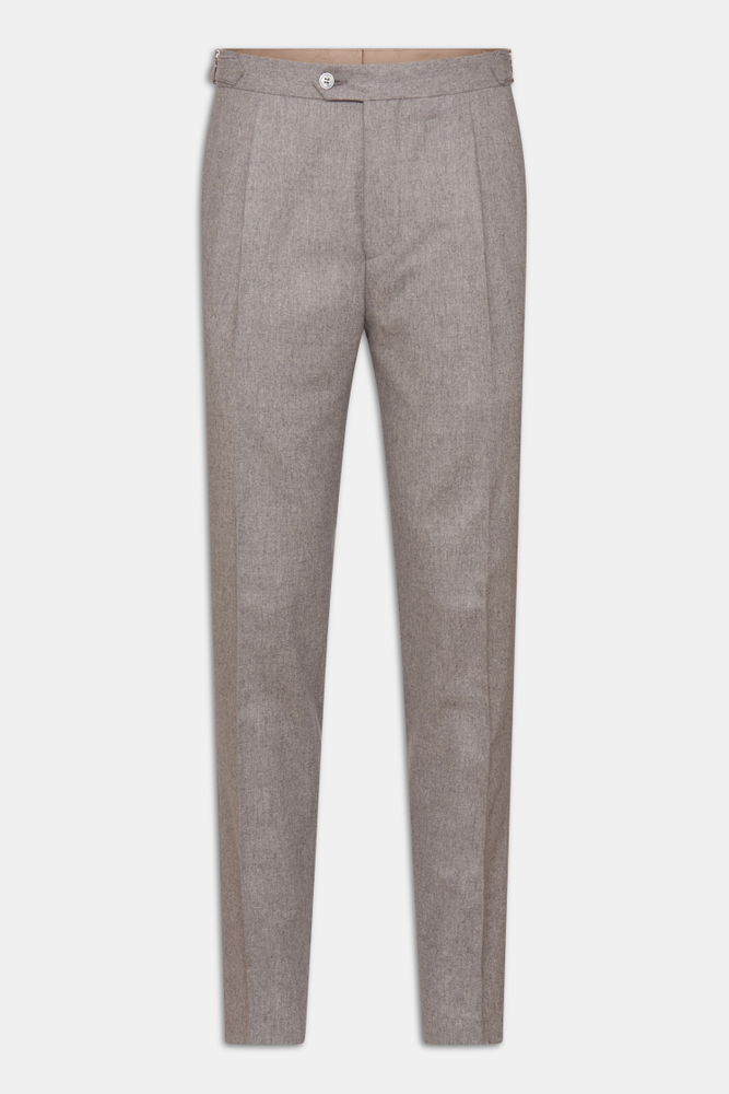 Regular Fit Flanellbyxor Hög Midja