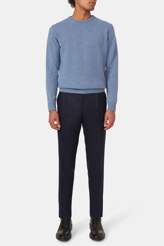 Regular Fit Flanellbyxor Hög Midja