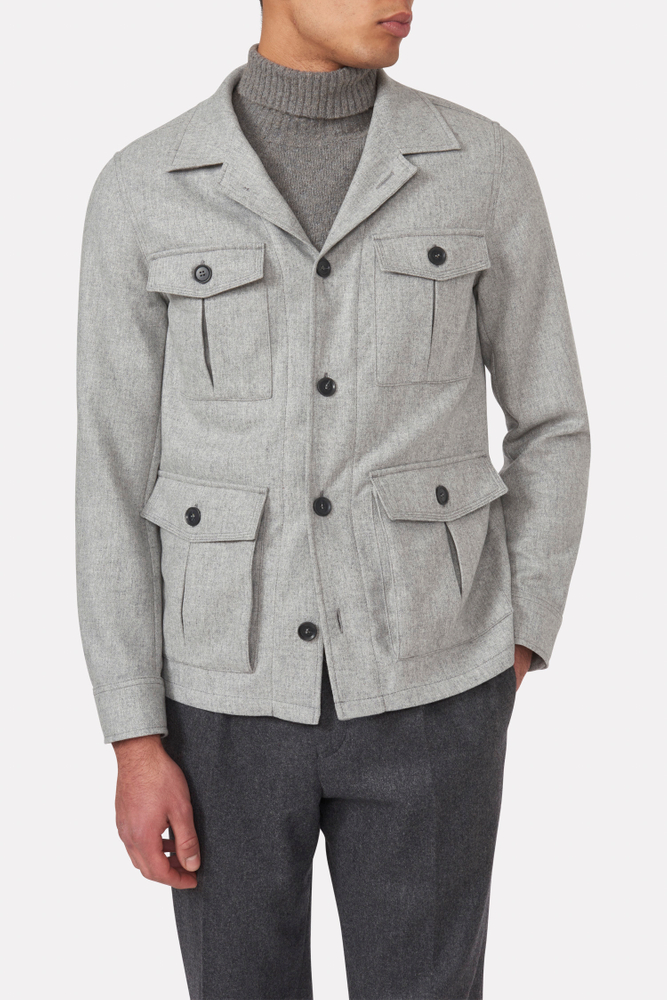 Regular Fit Safari Overshirt Flanell