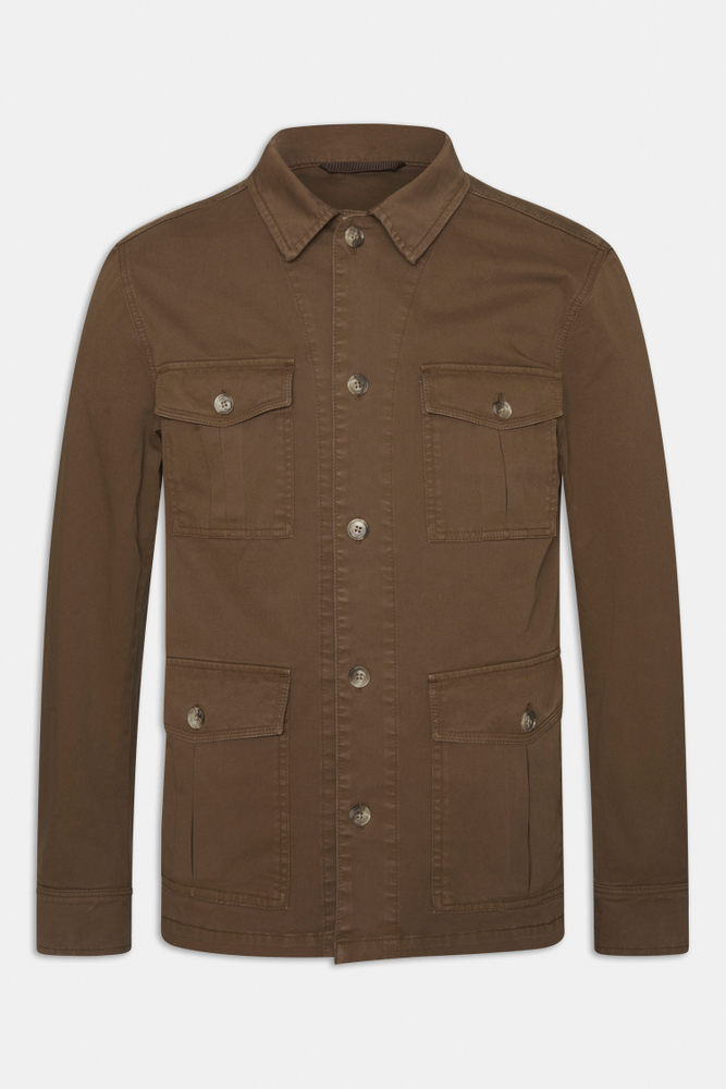 Regular Fit Safari Twill Overshirt