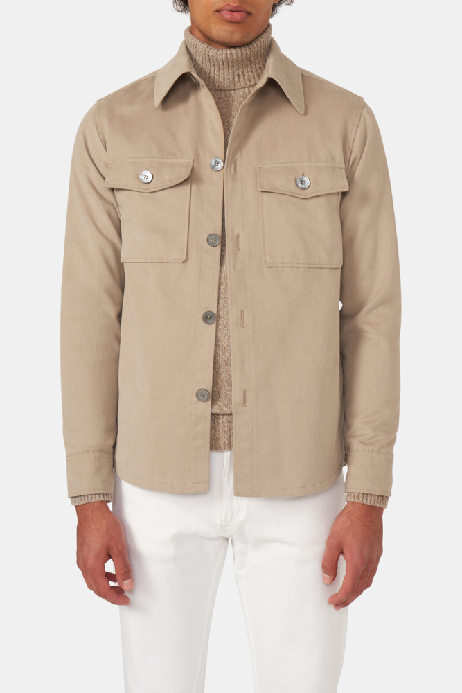 Regular Fit Brushed Twill Overshirt