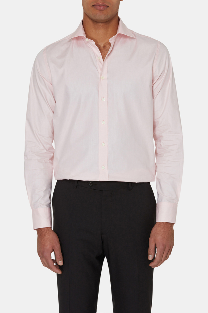 Slim Fit Cut Away Twillskjorte