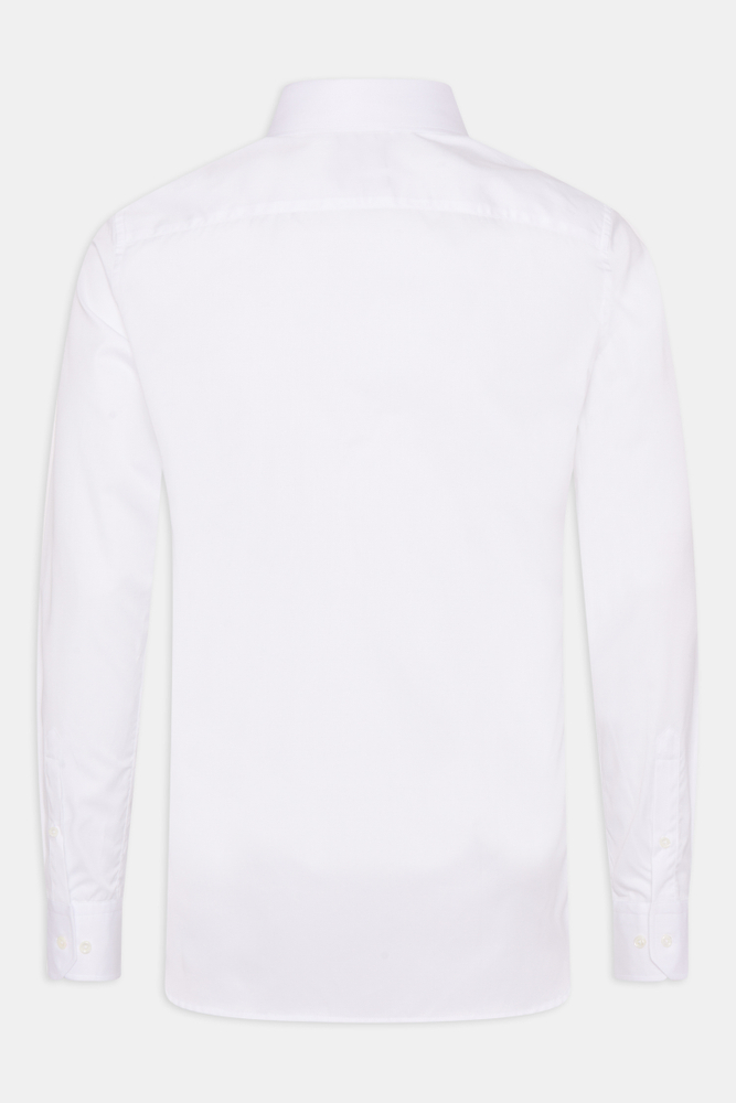 Slim Fit Cut Away Poplinskjorta