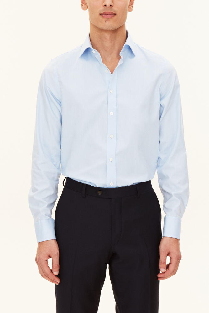 Slim Fit Cut Away Strykefri Bomullskjorte