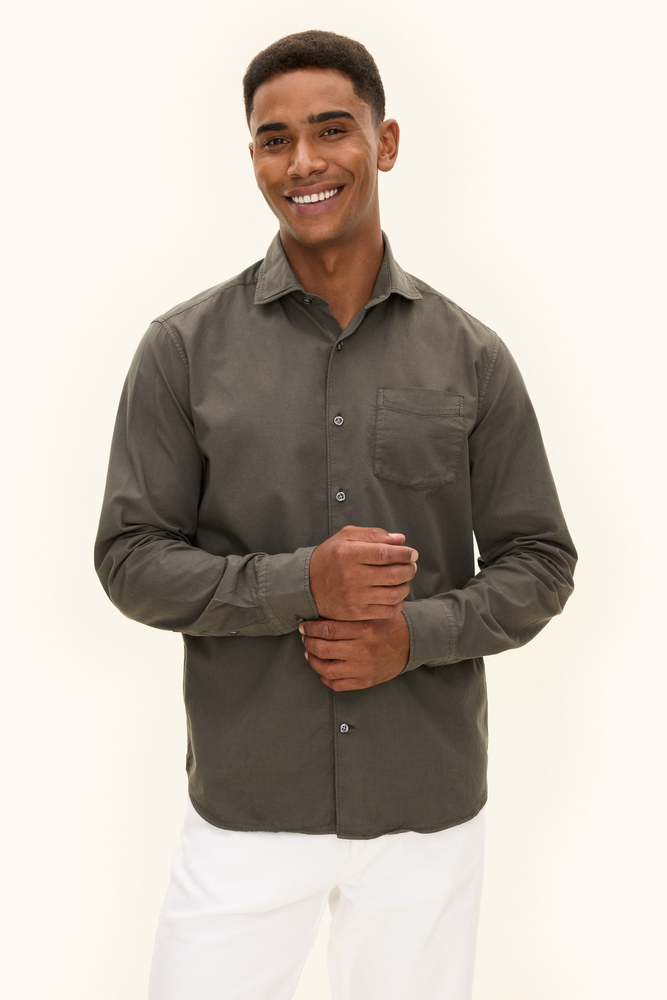 Regular Fit Twillskjorte Wide Spread Krave