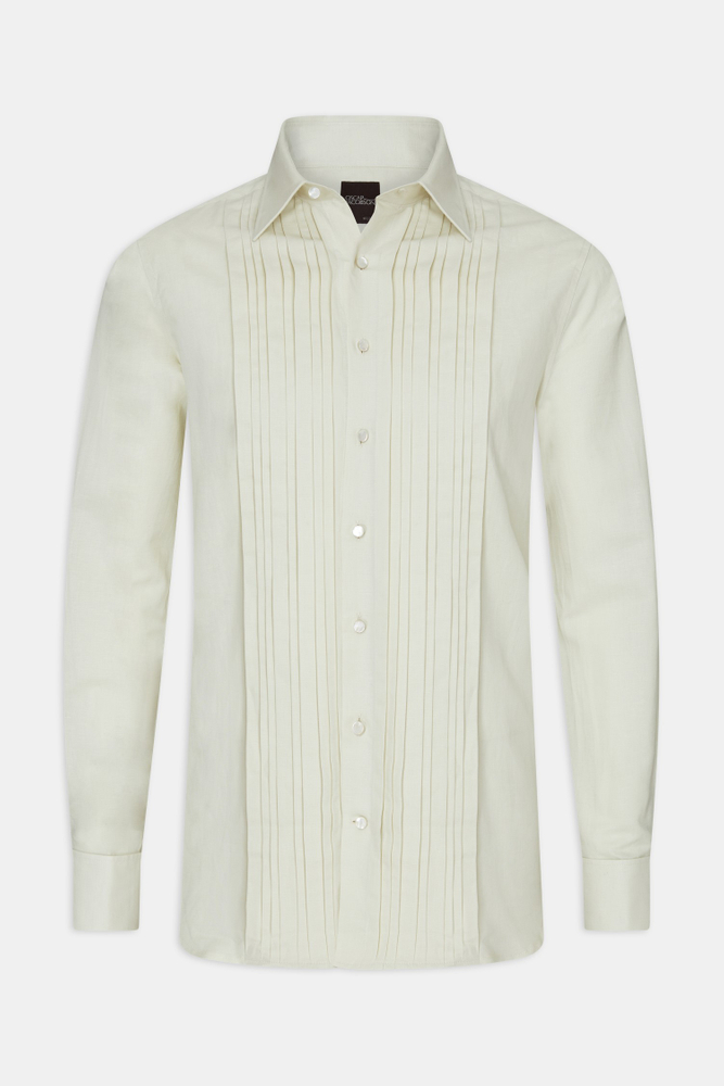 Slim Fit Smokingkjorta Turndown Krage