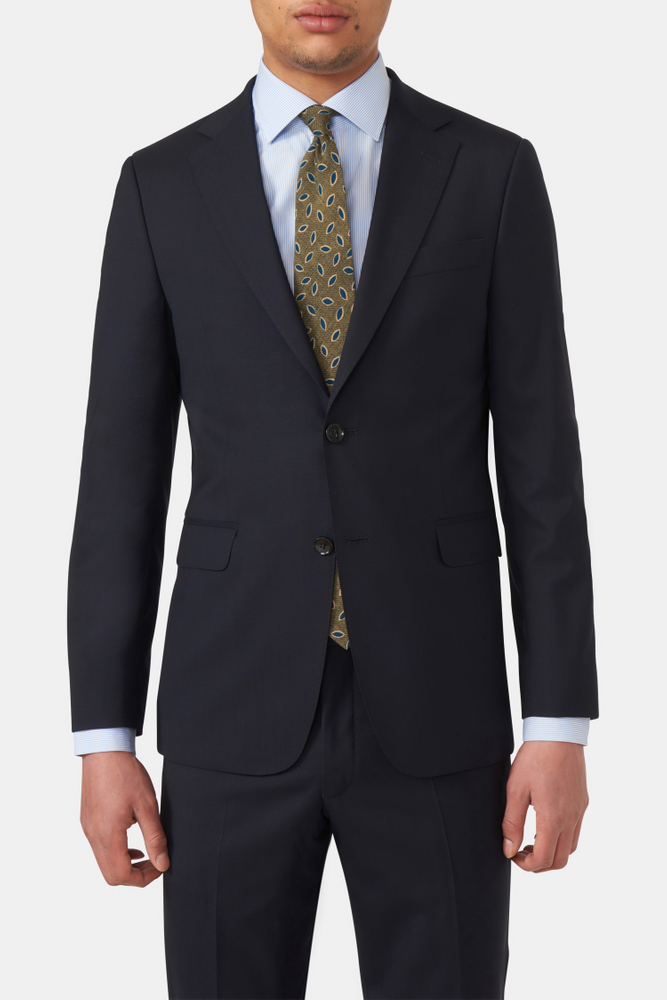 Regular Fit Microstructure Blazer