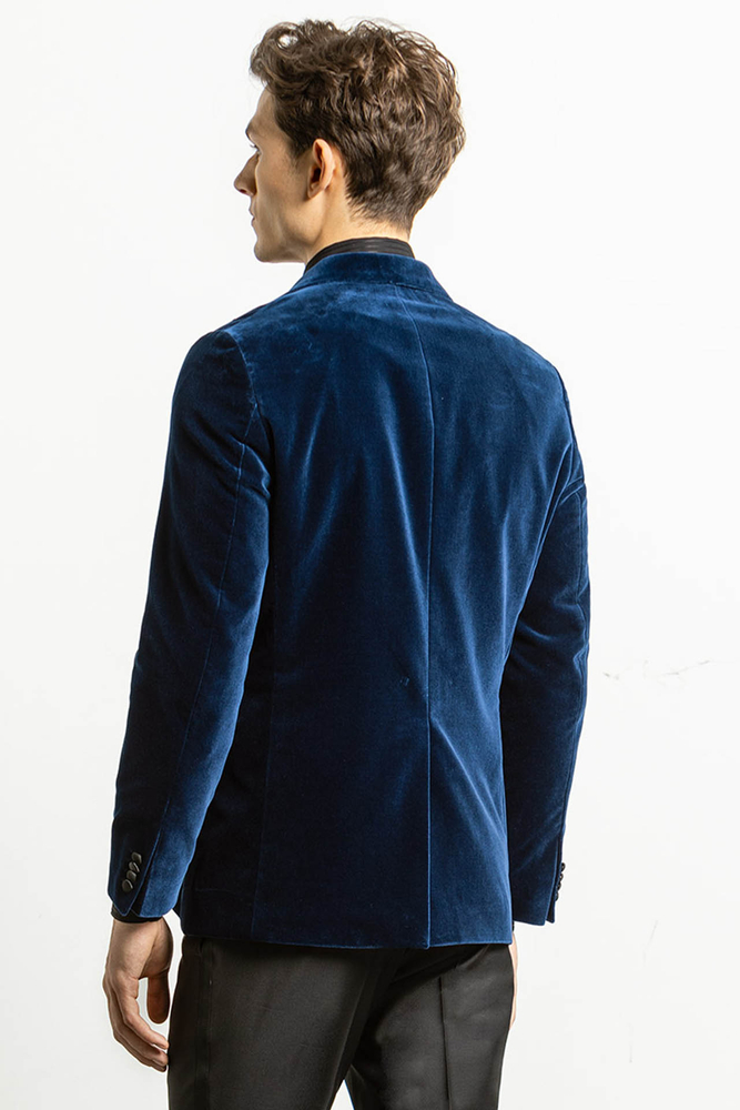 Regular Fit Smokingkavaj Sammet