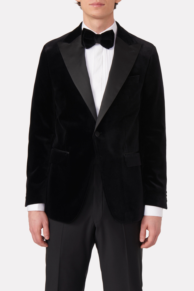 Regular Fit Tuxedo Velvet Blazer