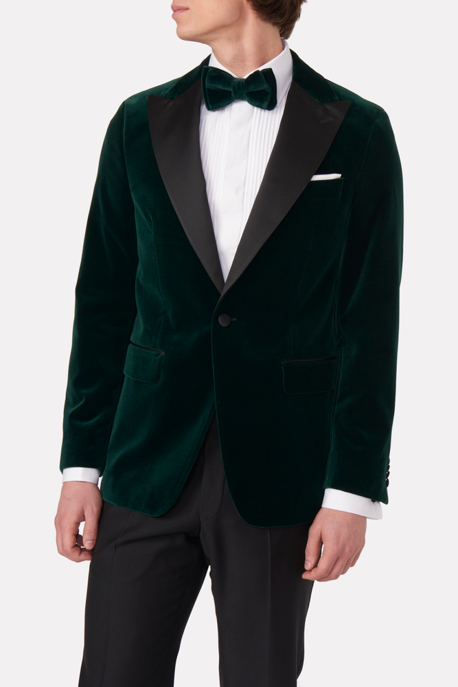 Regular Fit Smokingkavaj Sammet