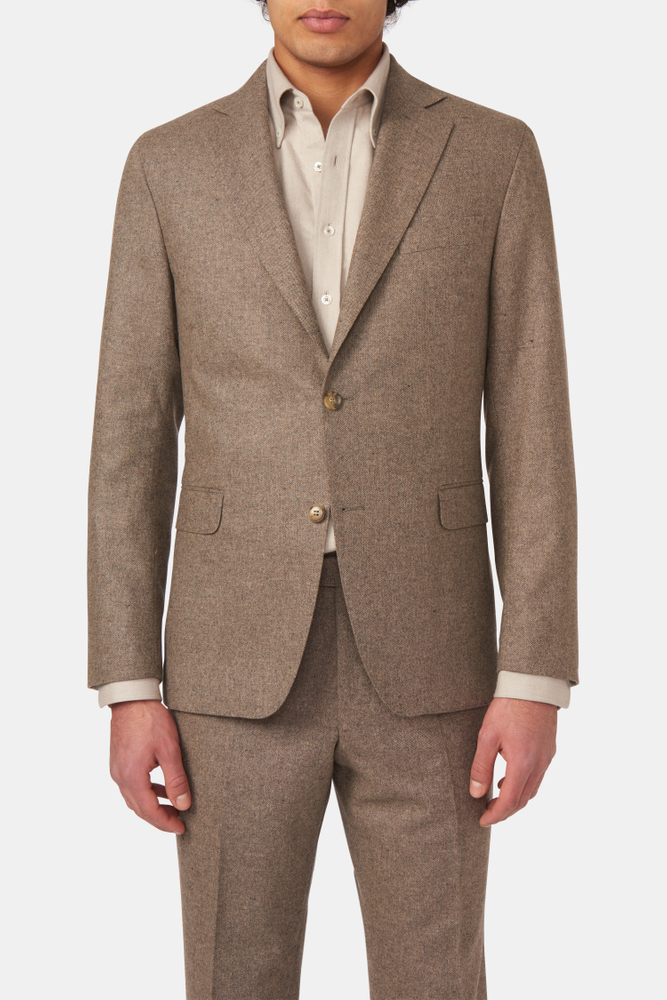 Regular Fit Kavaj Borstad Ull