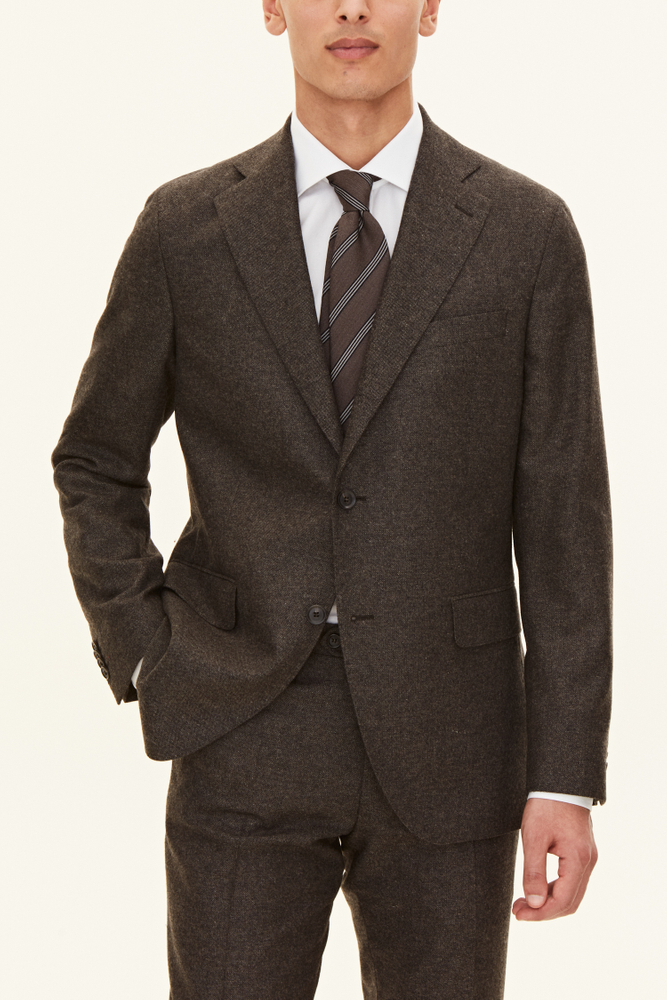 Regular Fit Kavaj Borstad Ull