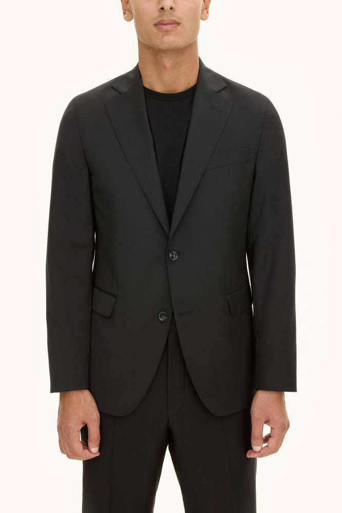 Regular Fit Microstructure Blazer