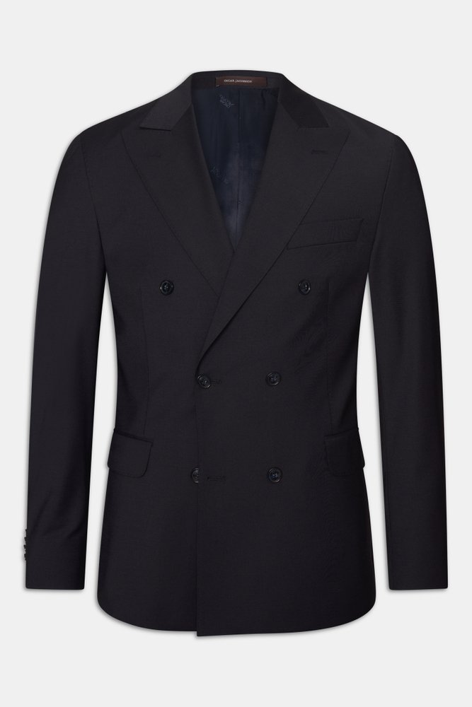 Regular Fit Dubbelknäppt Microstructure Kavaj