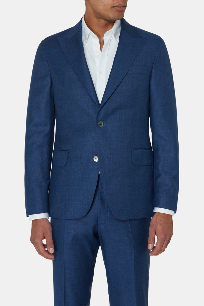 Regular Fit Microstructure Blazer