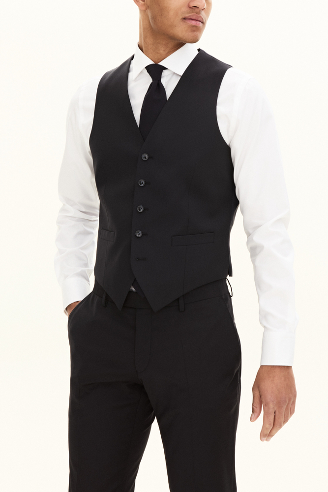 Regular Fit Microstructure Vest