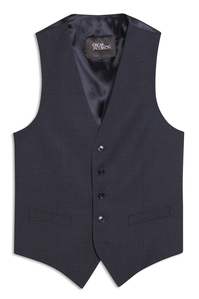 Regular Fit Microstructure Waistcoat