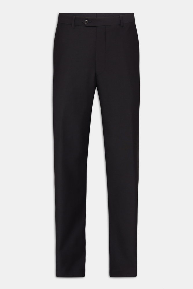 Regular Fit High Waist Microstructure Trousers