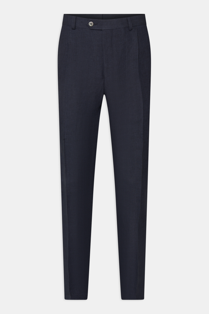 Regular Fit Linnebyxor Hög Midja