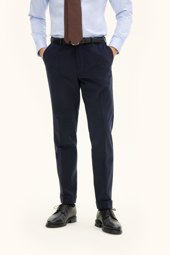 Slim Fit Brushed Wool Trousers