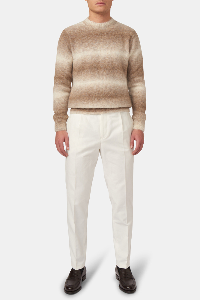 Regular Fit bukser Børstet Twill Høy Midje