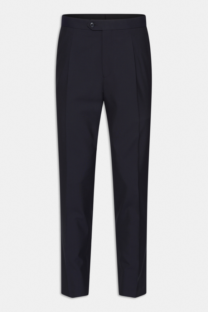 Regular Fit High Waist Microstructure Trousers