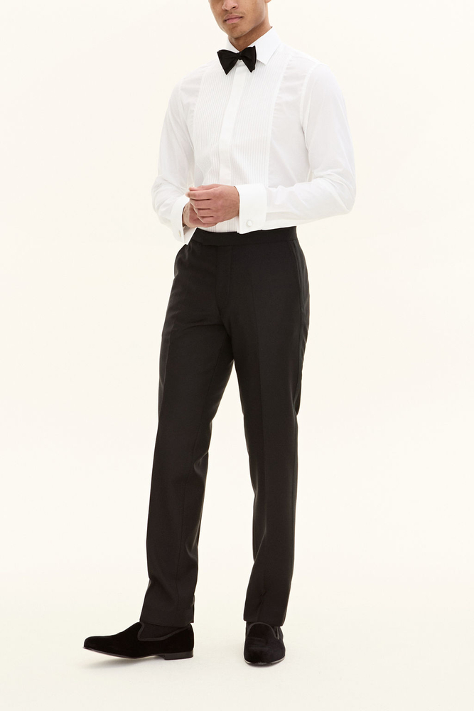 Regular Fit Tuxedo Microstructure Trousers