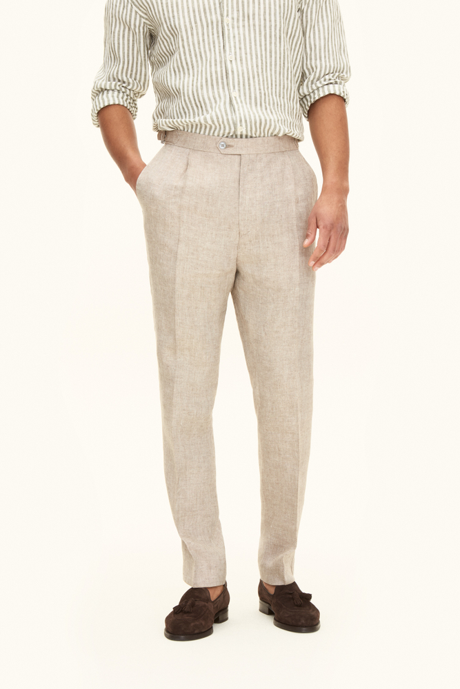 Regular Fit Hørbukser Høj Talje