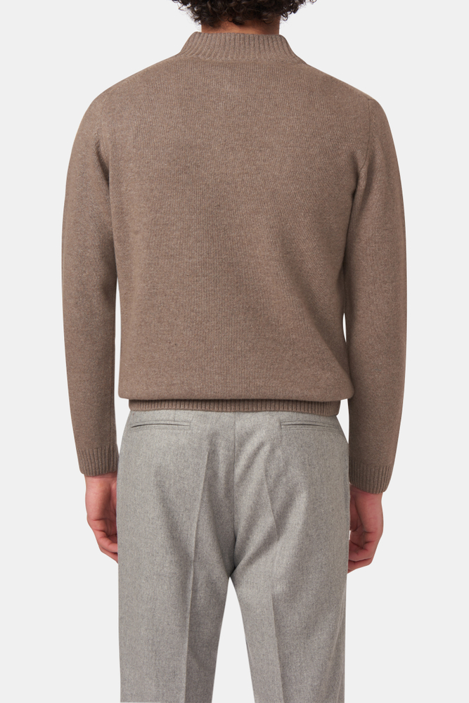 Regular Fit Half Zip Kabelstrikket Genser