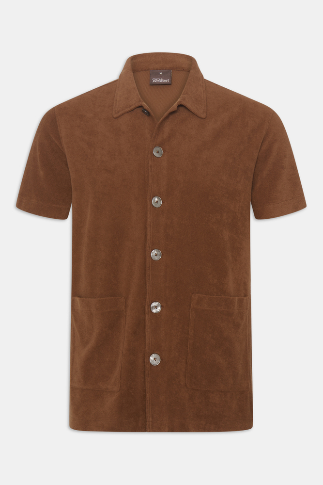 Regular Fit Kortærmet Frotté Skjorte