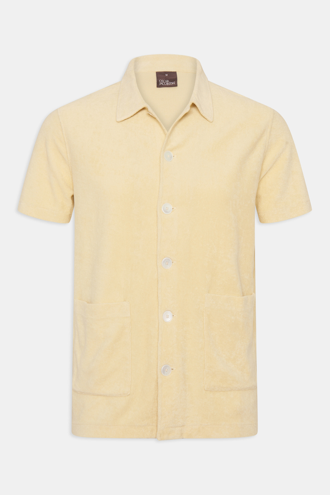 Regular Fit Kortærmet Frotté Skjorte