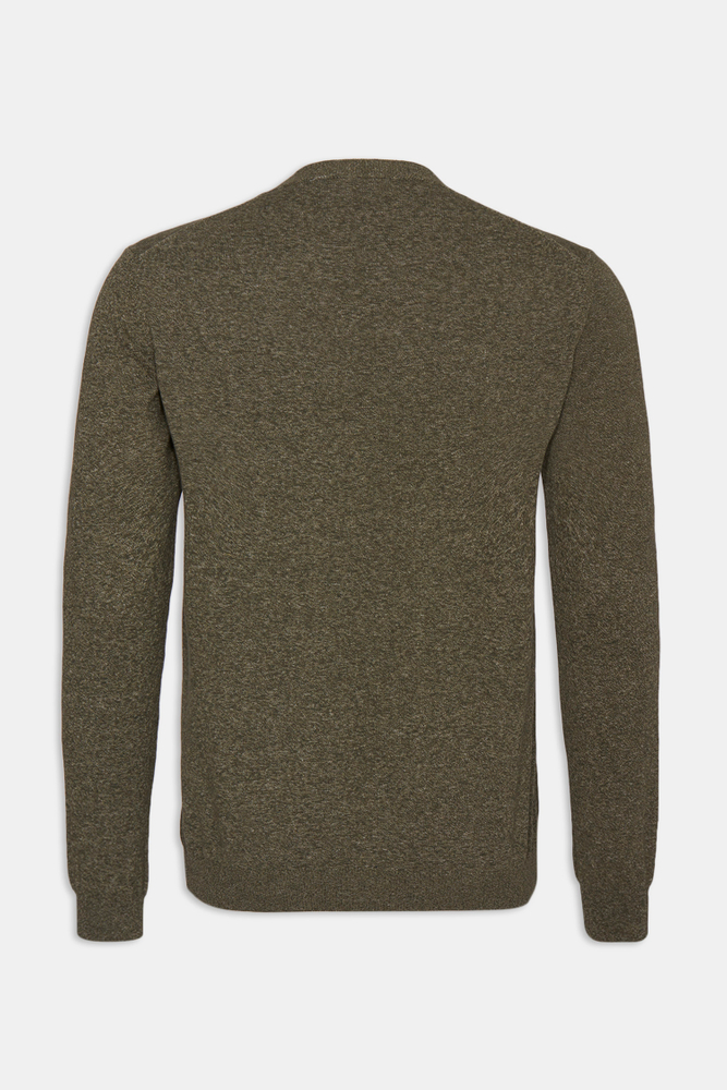 Slim Fit Rundhalset Melert Trøje